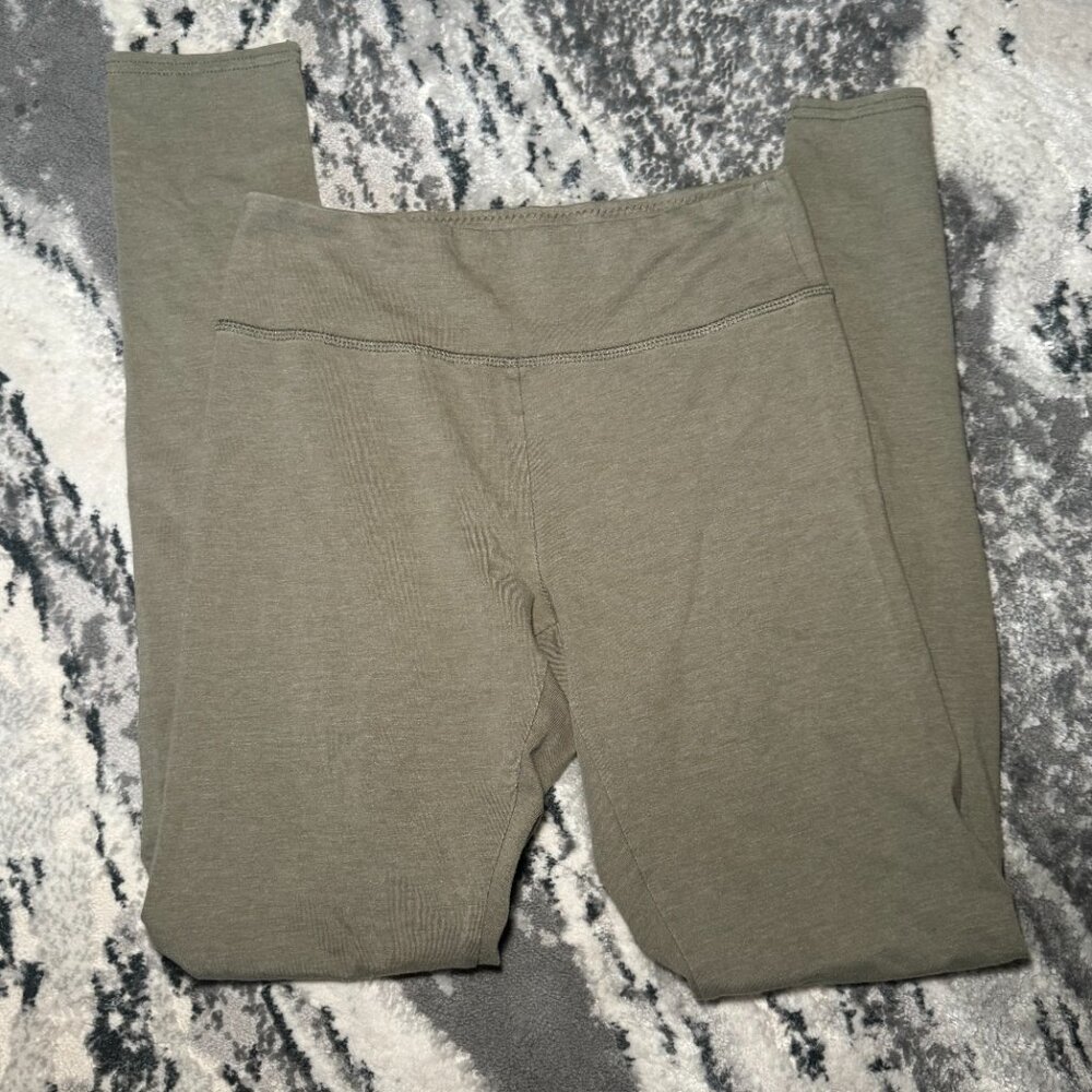 Aerie Light Army Green Cotton Medium Long Leggings - Picture 5 of 10